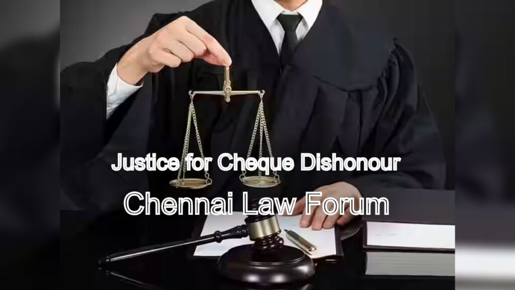 Seeking Justice for Cheque Dishonour: Legal Assistance in Chennai