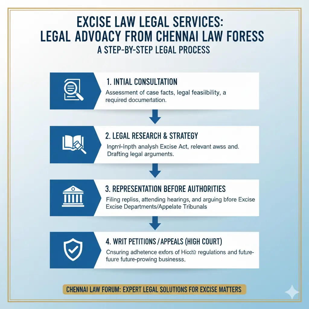 Excise Law Legal Services: Legal Advocacy from Chennai Law Forum
