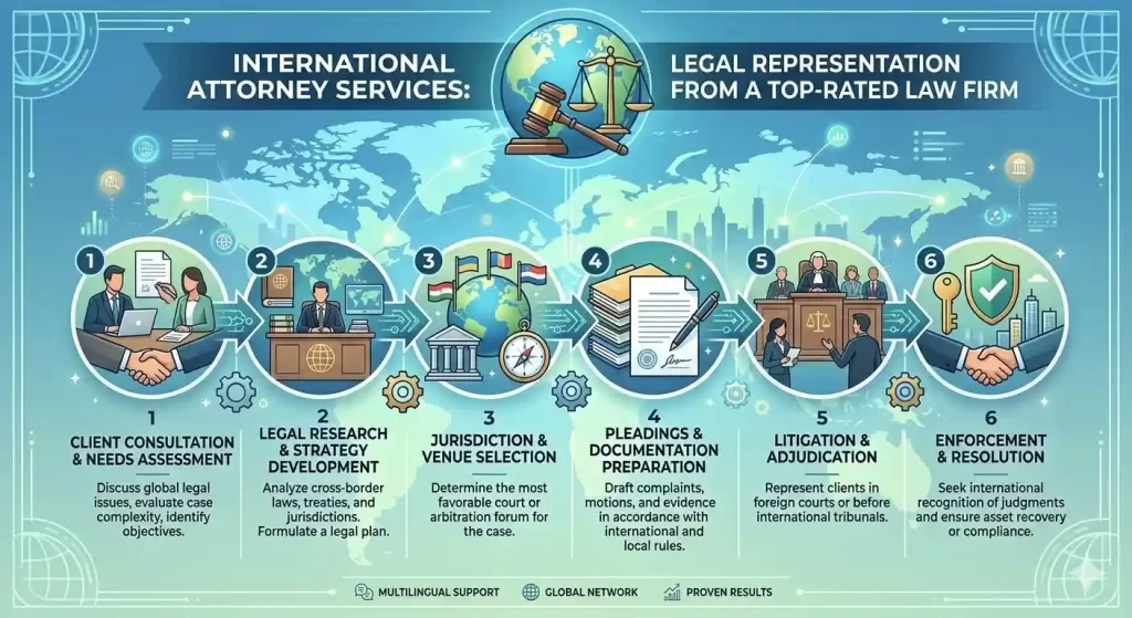 International Attorney Services: Legal Representation from the best rated Law Firm