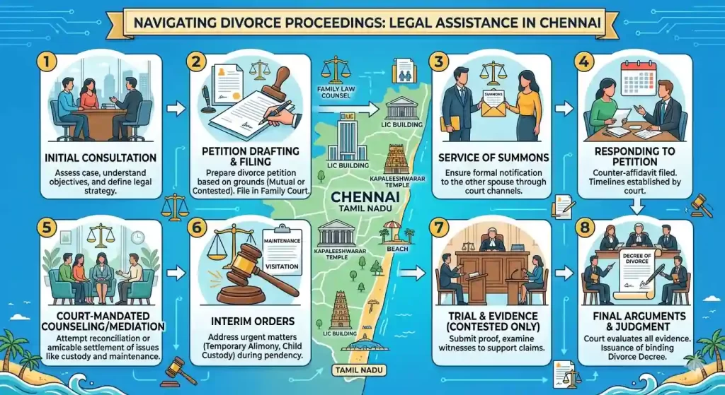 Navigating Divorce Proceedings: Legal Assistance in Chennai
