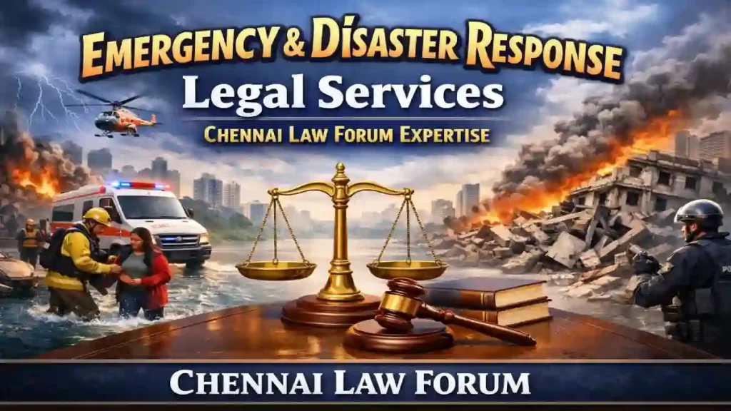 Emergency & Disaster Response Legal Services: Chennai Law Forum Expertise