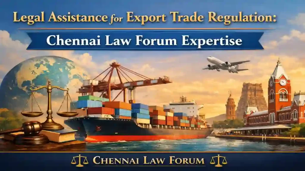 Legal Assistance for Export Trade Regulation: Chennai Law Forum Expertise