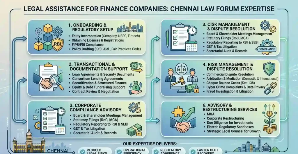 Legal Assistance for Finance Companies: Chennai Law Forum Expertise